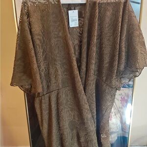 Elegant Brown Kimono Cardigan